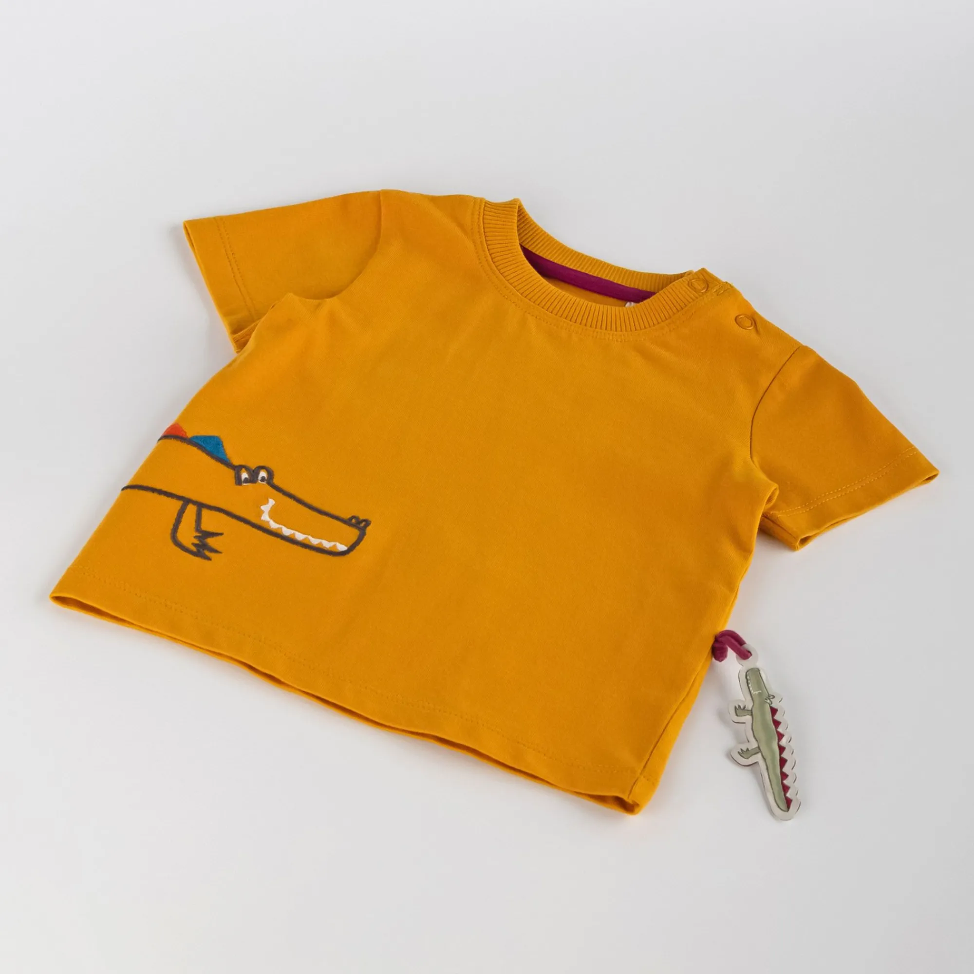 Sigikid Kollektion Happy Crocodile|Gelbes Baby T-Shirt Mit Krokodil Motiv