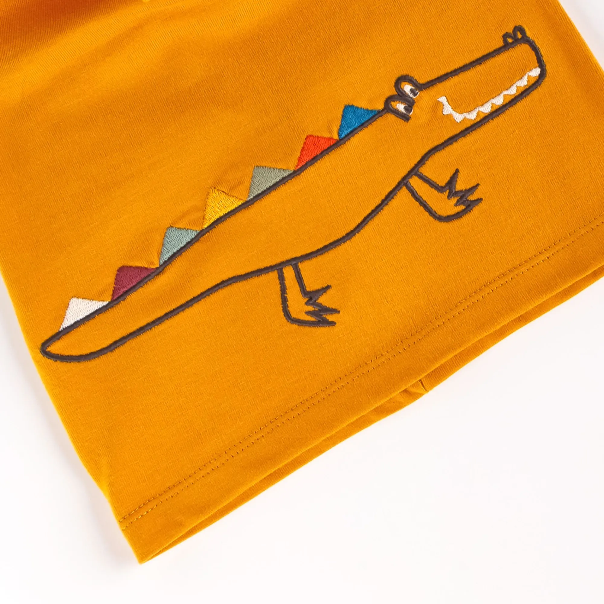 Sigikid Kollektion Happy Crocodile|Gelbes Baby T-Shirt Mit Krokodil Motiv