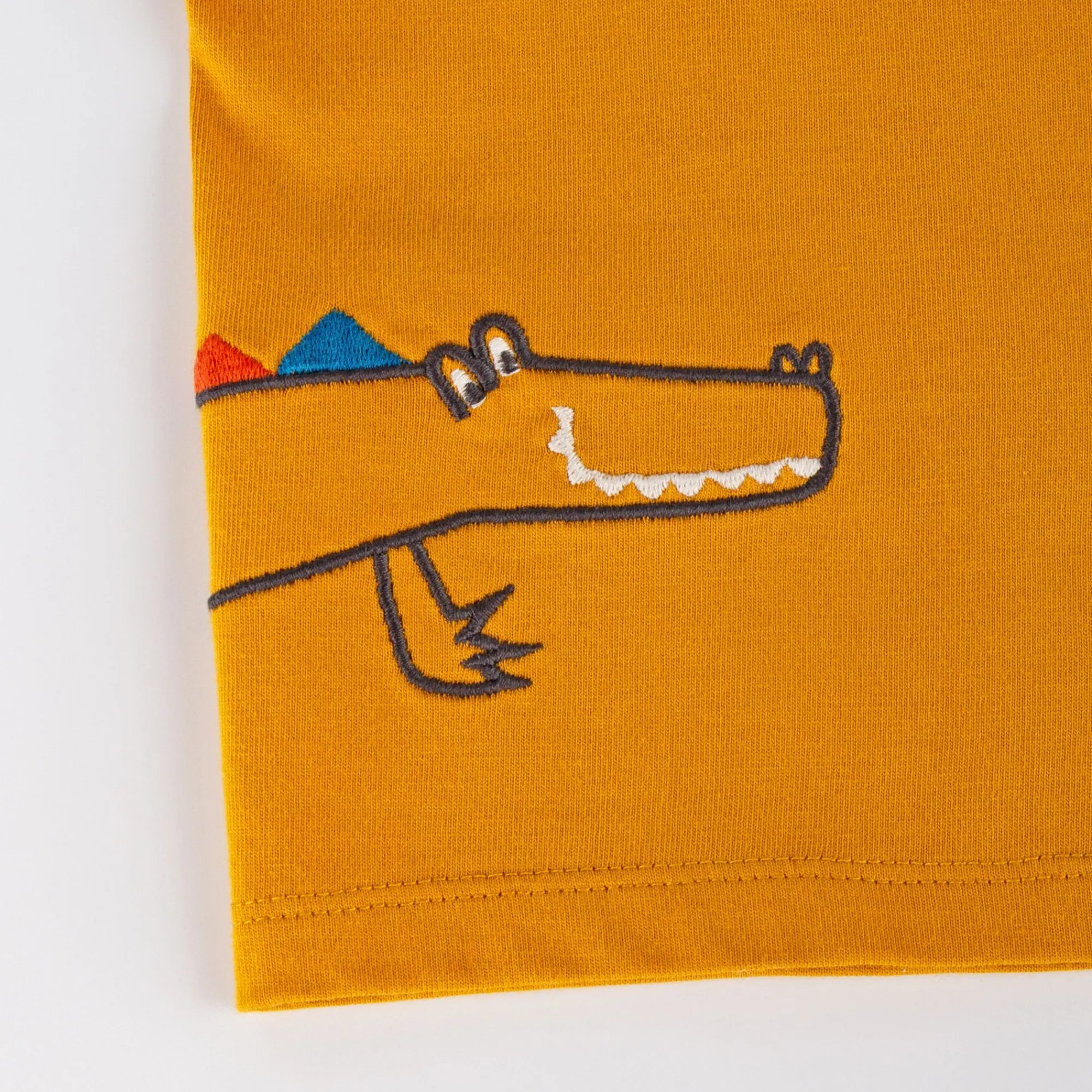 Sigikid Kollektion Happy Crocodile|Gelbes Baby T-Shirt Mit Krokodil Motiv