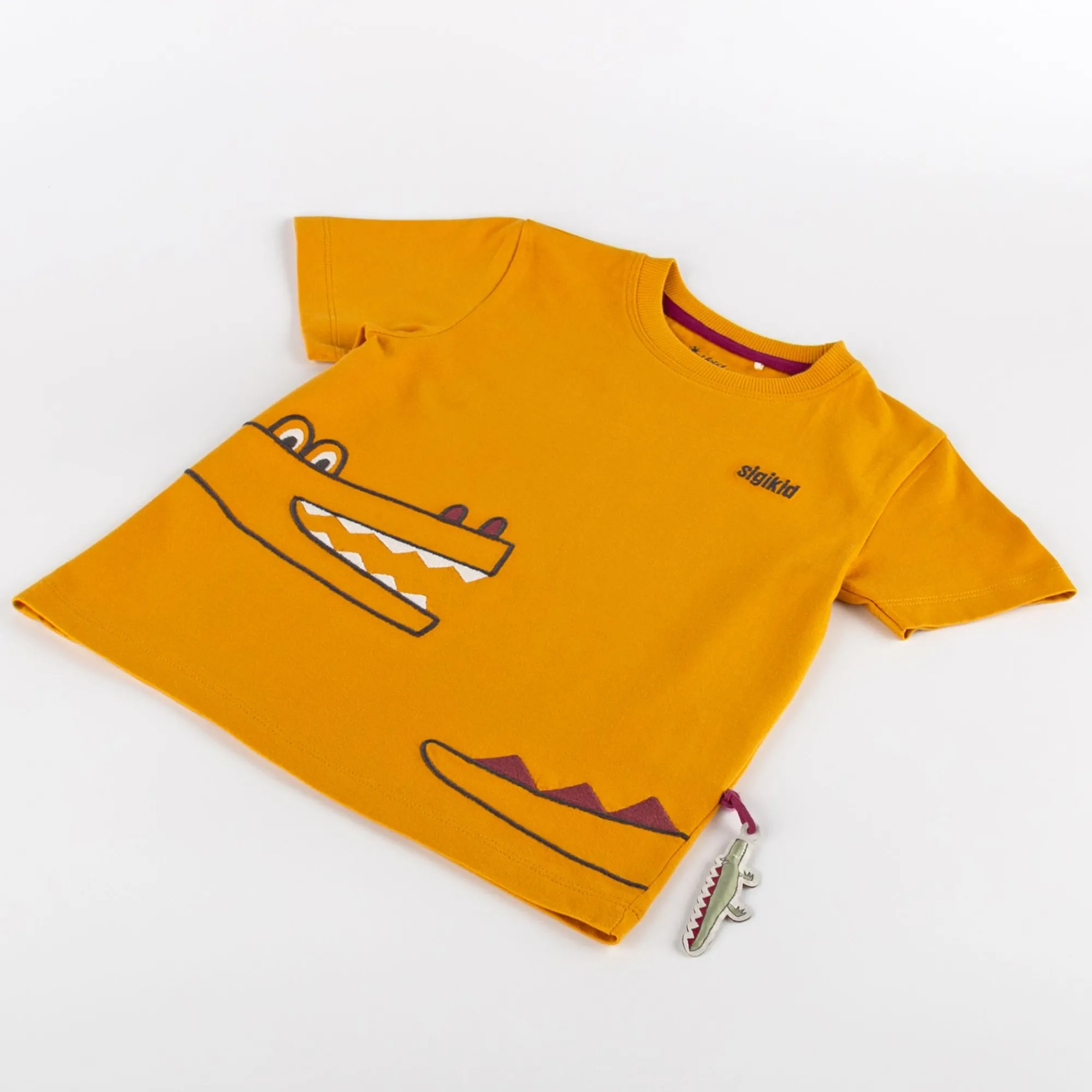 Sigikid Kollektion Happy Crocodile|Gelbes Kinder T-Shirt Krokodil