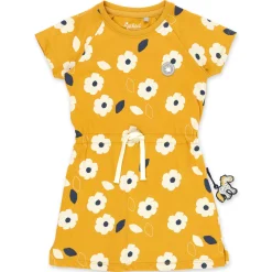 Sigikid Kollektion Tupfen Pony|Gelbes Kinderkleid Mit Blumchen Bedruckt