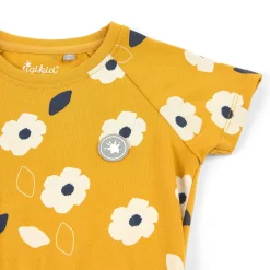 Sigikid Kollektion Tupfen Pony|Gelbes Kinderkleid Mit Blumchen Bedruckt