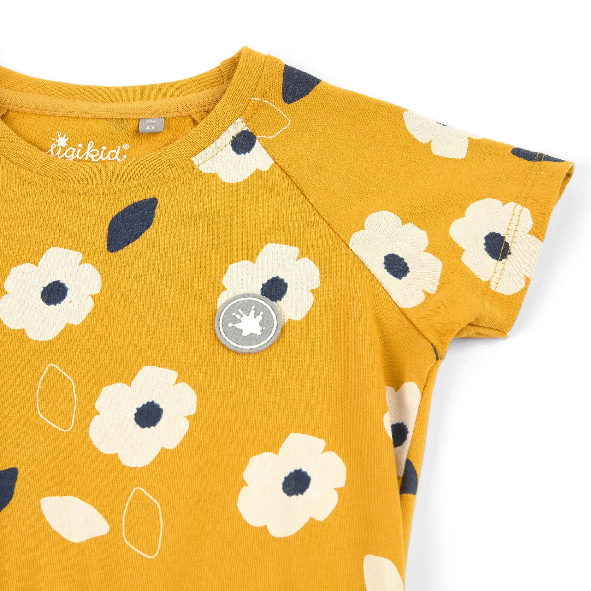 Sigikid Kollektion Tupfen Pony|Gelbes Kinderkleid Mit Blumchen Bedruckt