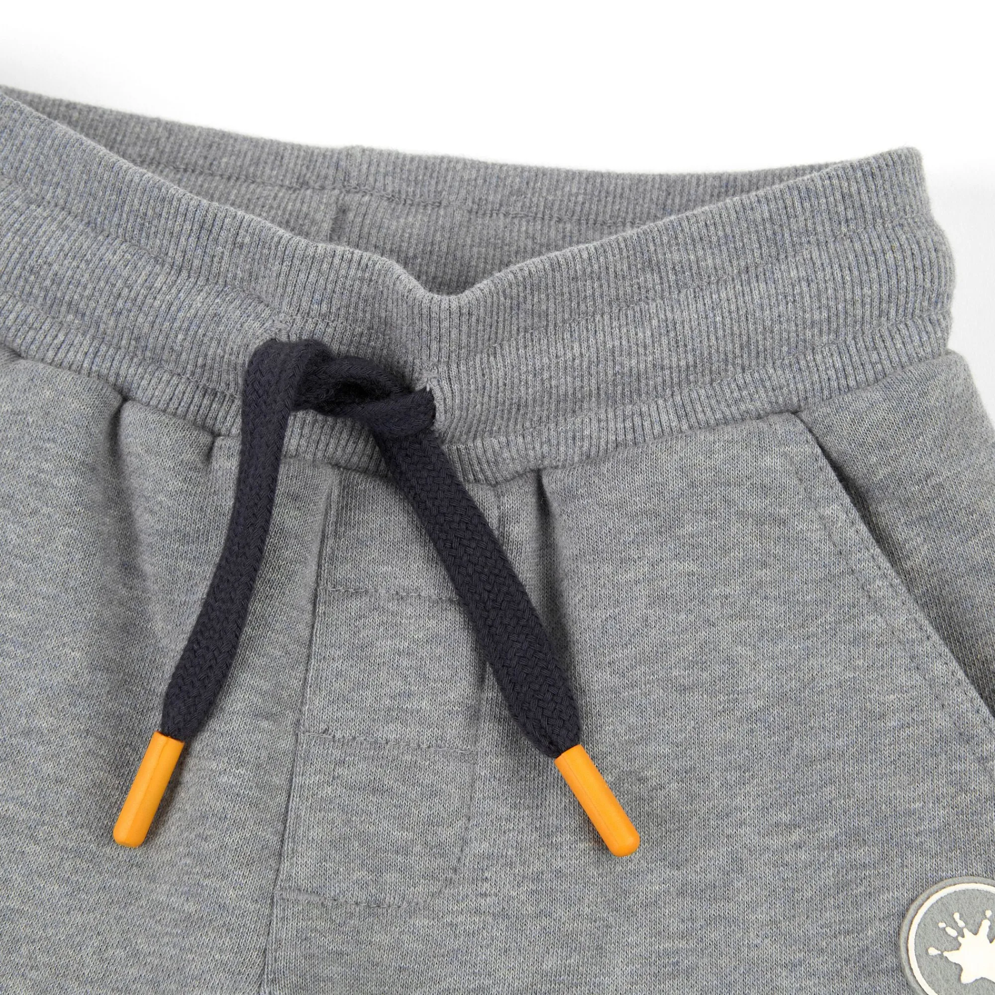 Sigikid Kollektion Gelber Traktor|Grau Melierte Kinder Sweat Bermuda
