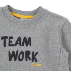 Sigikid Kollektion Gelber Traktor|Grau Meliertes Kinder Sweatshirt Teamwork
