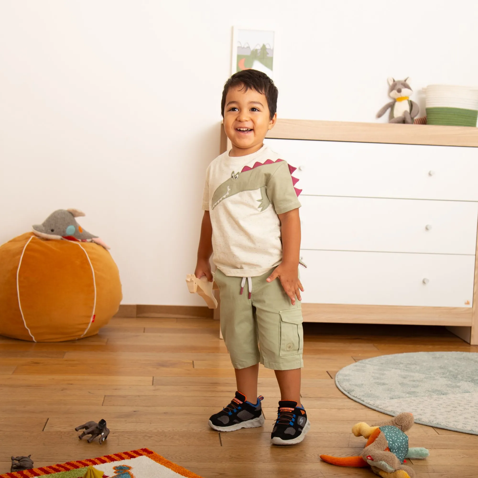 Sigikid Kollektion Happy Crocodile|Kinder Cargo Bermuda, Grun
