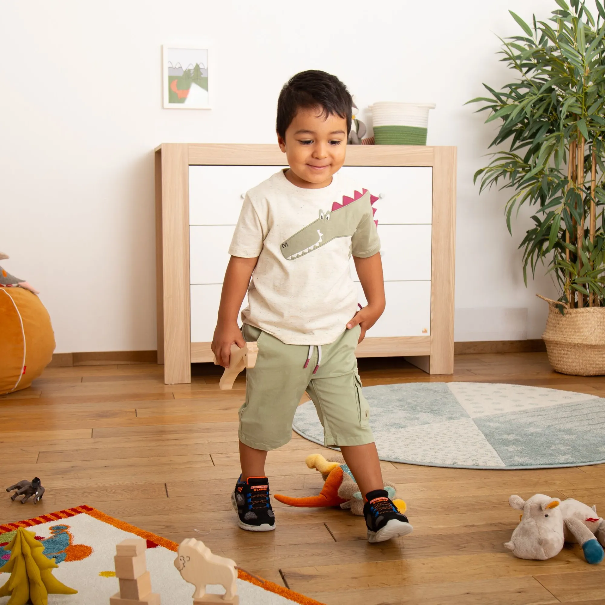 Sigikid Kollektion Happy Crocodile|Kinder Cargo Bermuda, Grun