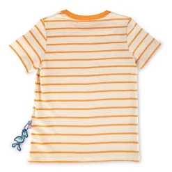 Sigikid Kollektion Wild Flamingo|Kinder Ringel T-Shirt Flamingo, Orange-Weis