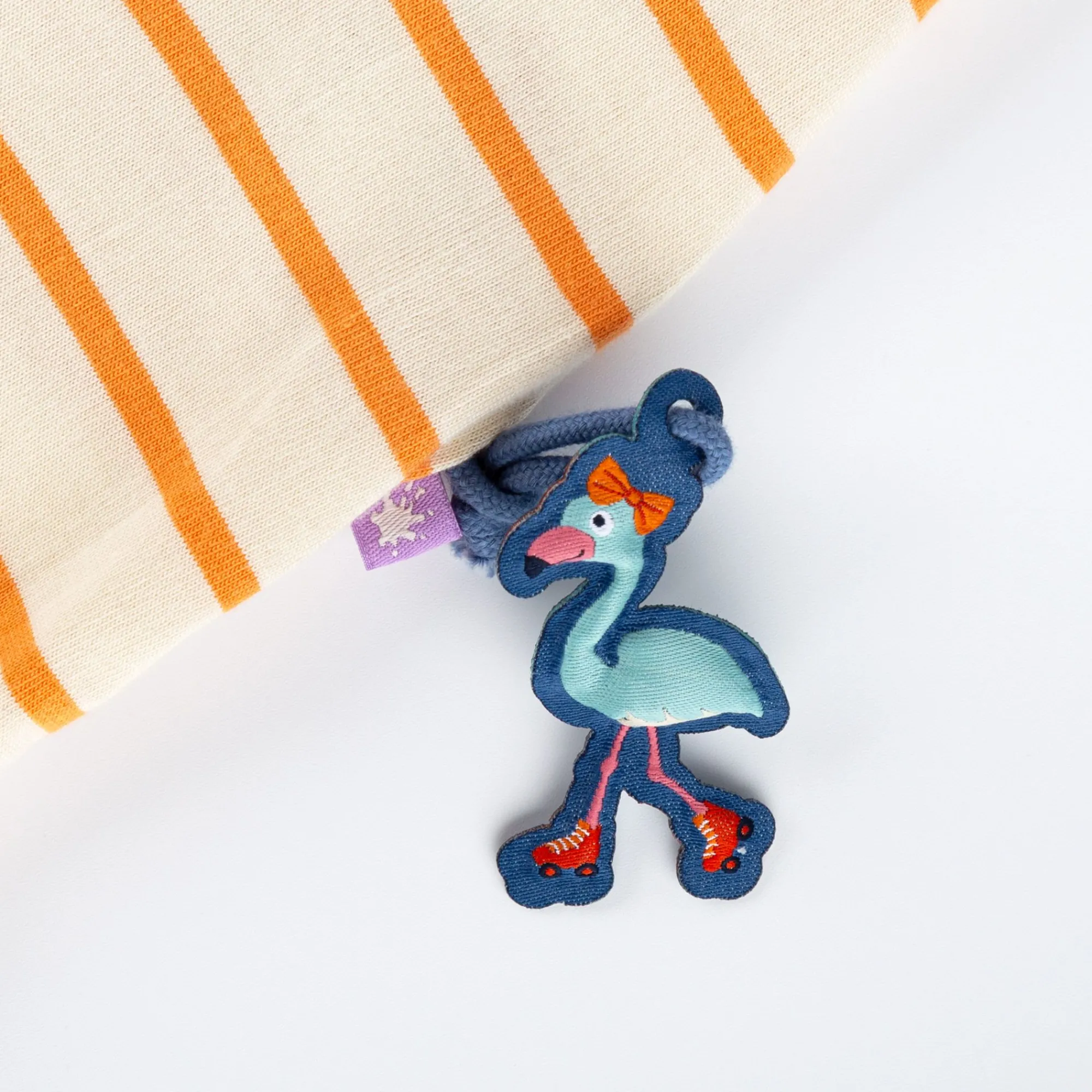 Sigikid Kollektion Wild Flamingo|Kinder Ringel T-Shirt Flamingo, Orange-Weis