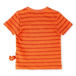 Sigikid Kollektion Wild Adventure|Kinder Ringel T-Shirt Mit Jeep Motiv, Orange-Rot