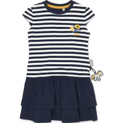 Sigikid Kollektion Tupfen Pony|Kinder Ringelkleid Mit Volants Und Blumchen Stickerei