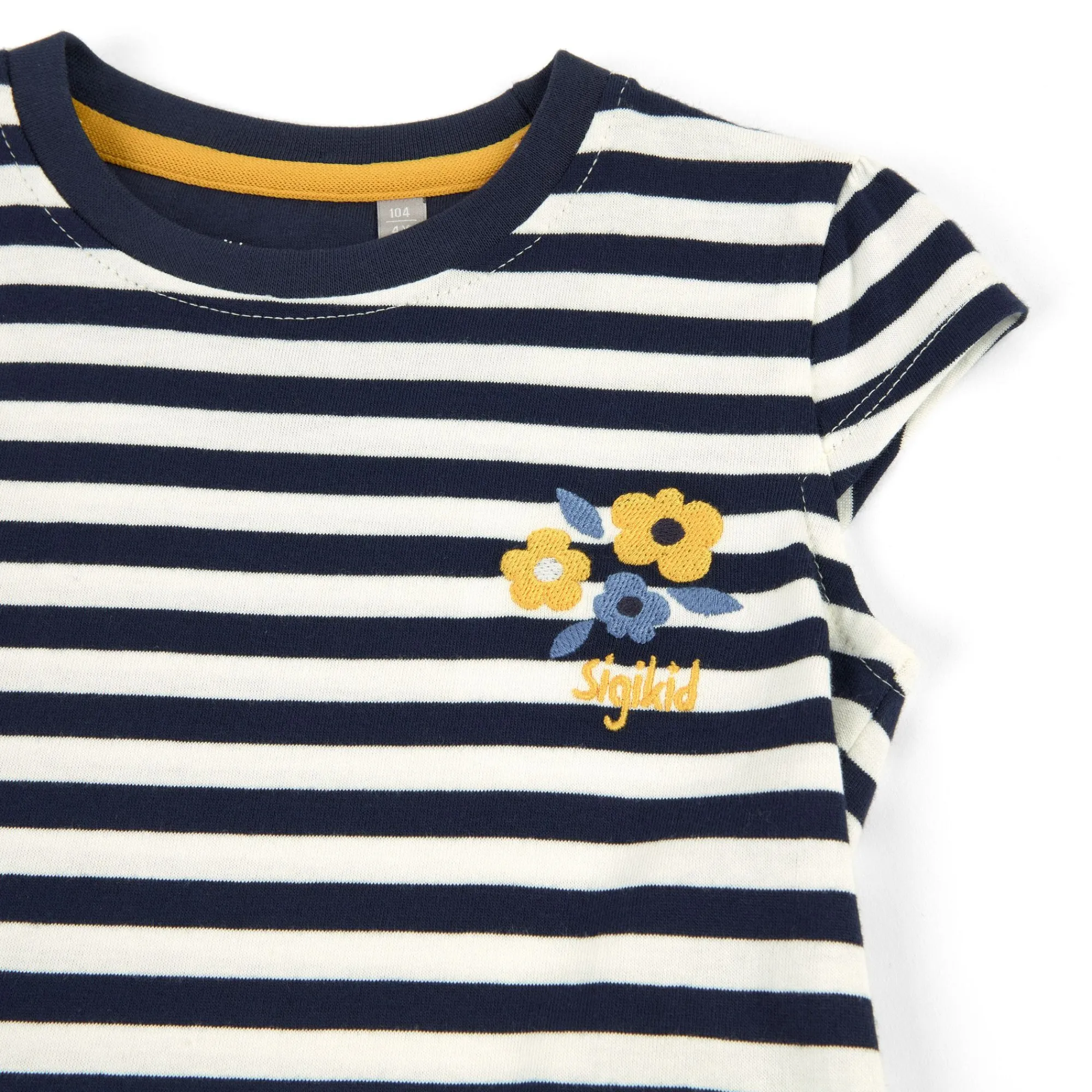 Sigikid Kollektion Tupfen Pony|Kinder Ringelkleid Mit Volants Und Blumchen Stickerei