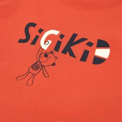 Sigikid Tag- Und Nachtwasche|Kinder Schlafanzug Bar, Rot Und Schwarz-Weis Geringelt