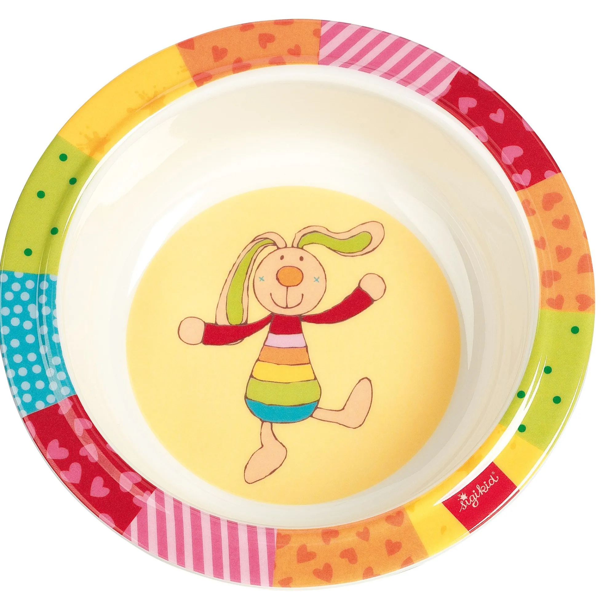 Sigikid Kindergeschirr|Kinder Schussel Hase Rainbowrabbit, Rpet