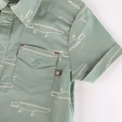 Sigikid Kollektion Happy Crocodile|Kinder Sommerhemd Krokodil, Kurzarm
