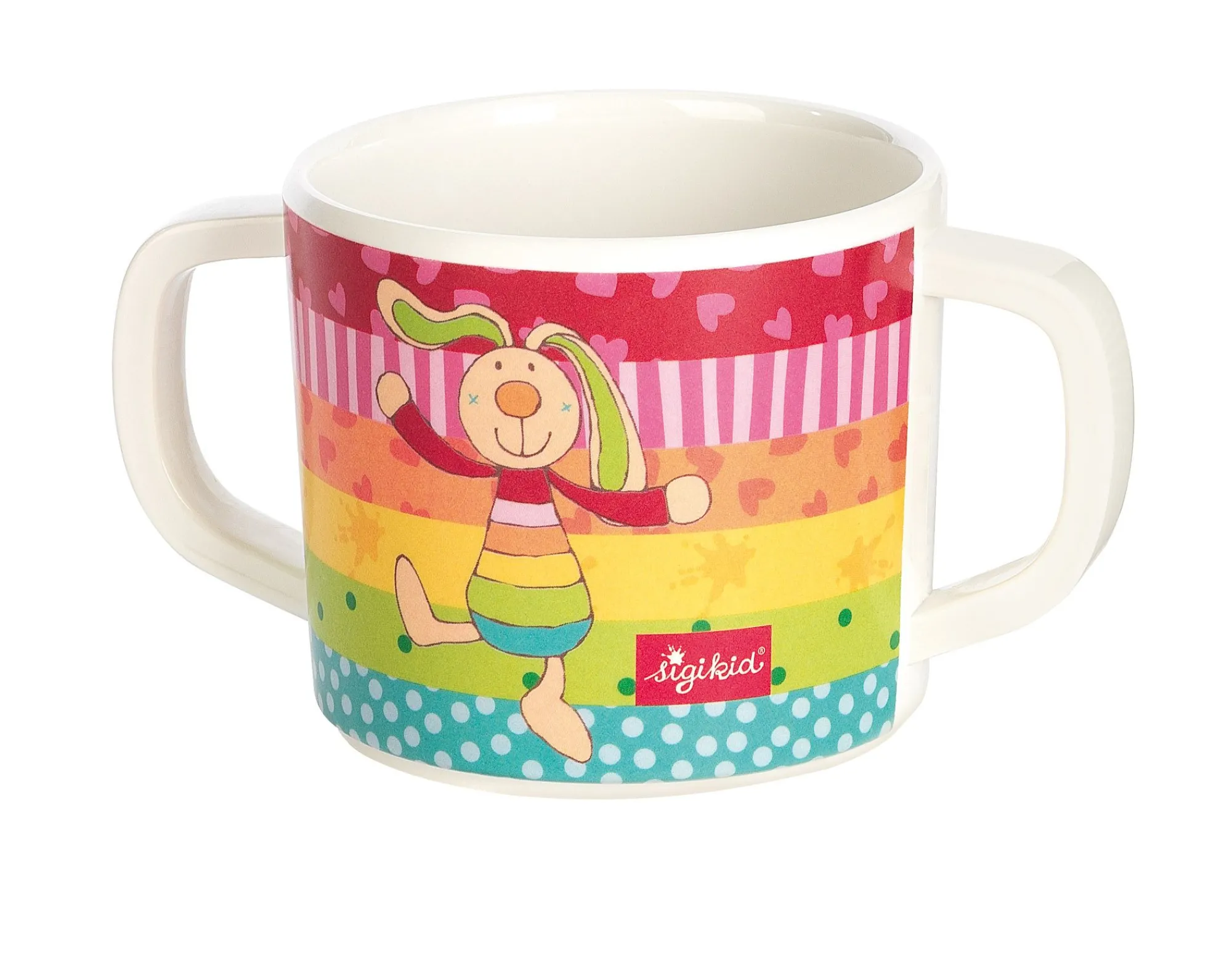 Sigikid Kindergeschirr|Kinder Tasse Hase Rainbow Rabbit, Rpet