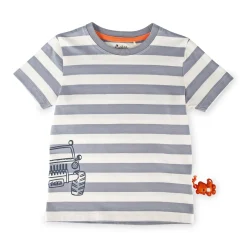Sigikid Kollektion Wild Adventure|Kinder T-Shirt Mit Jeep Motiv, Grau-Weis