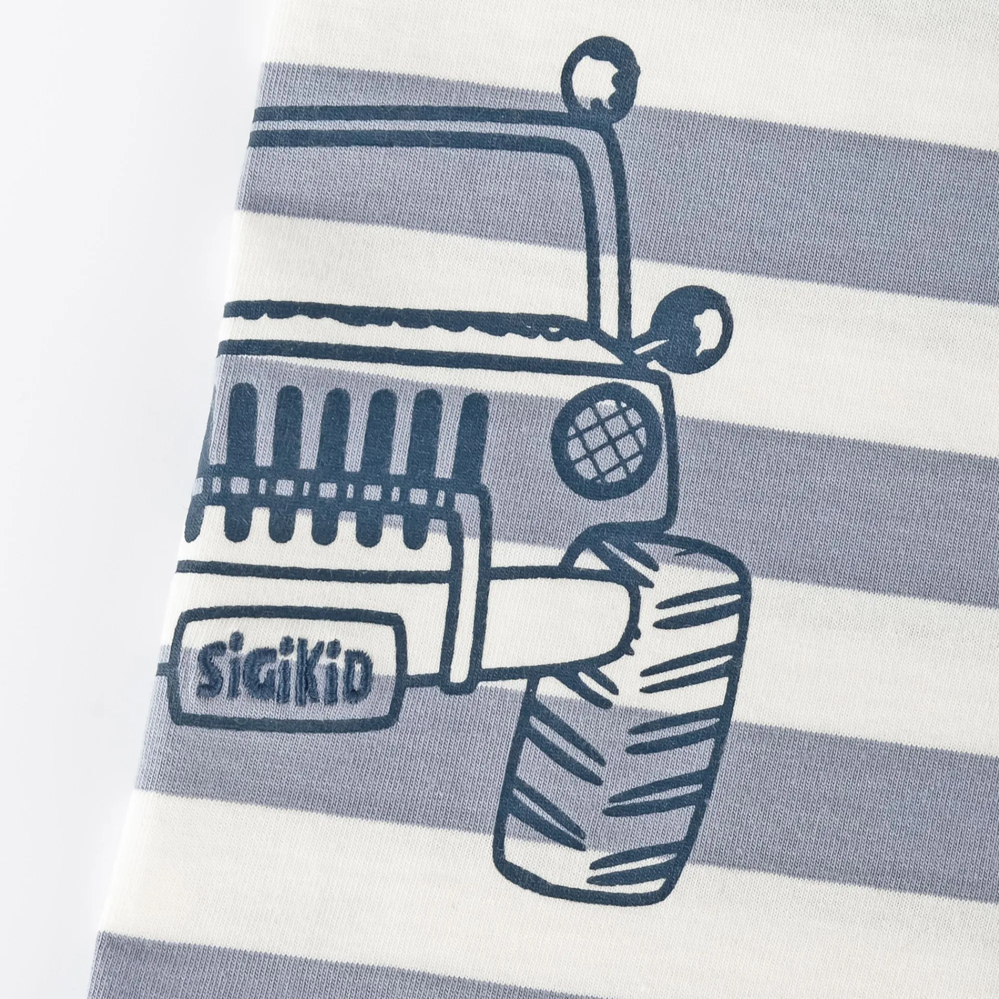 Sigikid Kollektion Wild Adventure|Kinder T-Shirt Mit Jeep Motiv, Grau-Weis