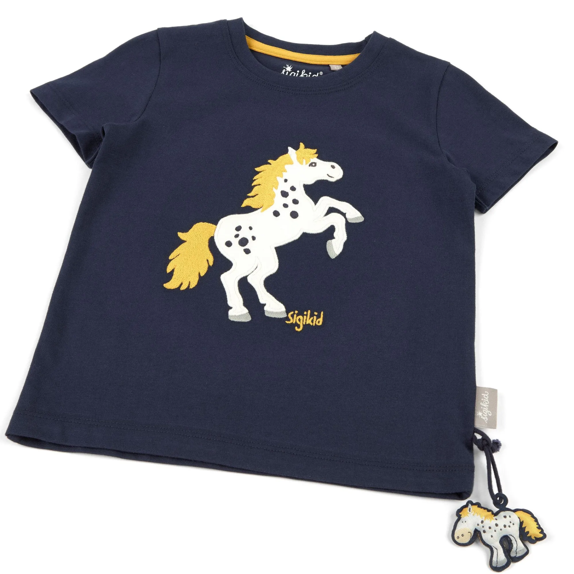 Sigikid Kollektion Tupfen Pony|Kinder T-Shirt Mit Pony Motiv, Dunkelblau