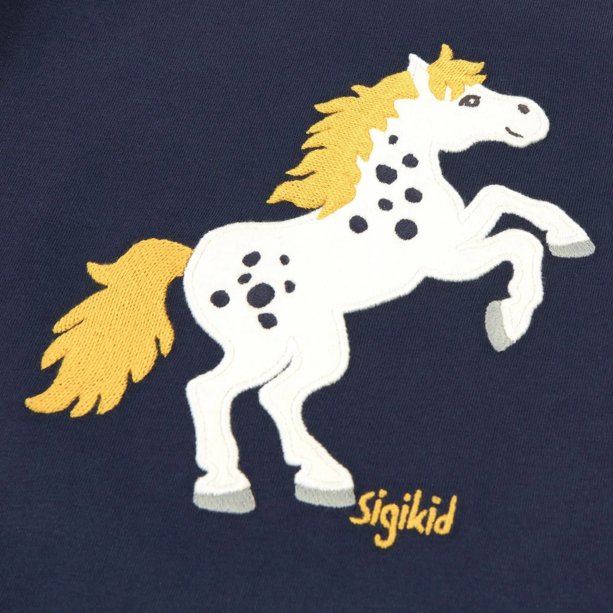 Sigikid Kollektion Tupfen Pony|Kinder T-Shirt Mit Pony Motiv, Dunkelblau