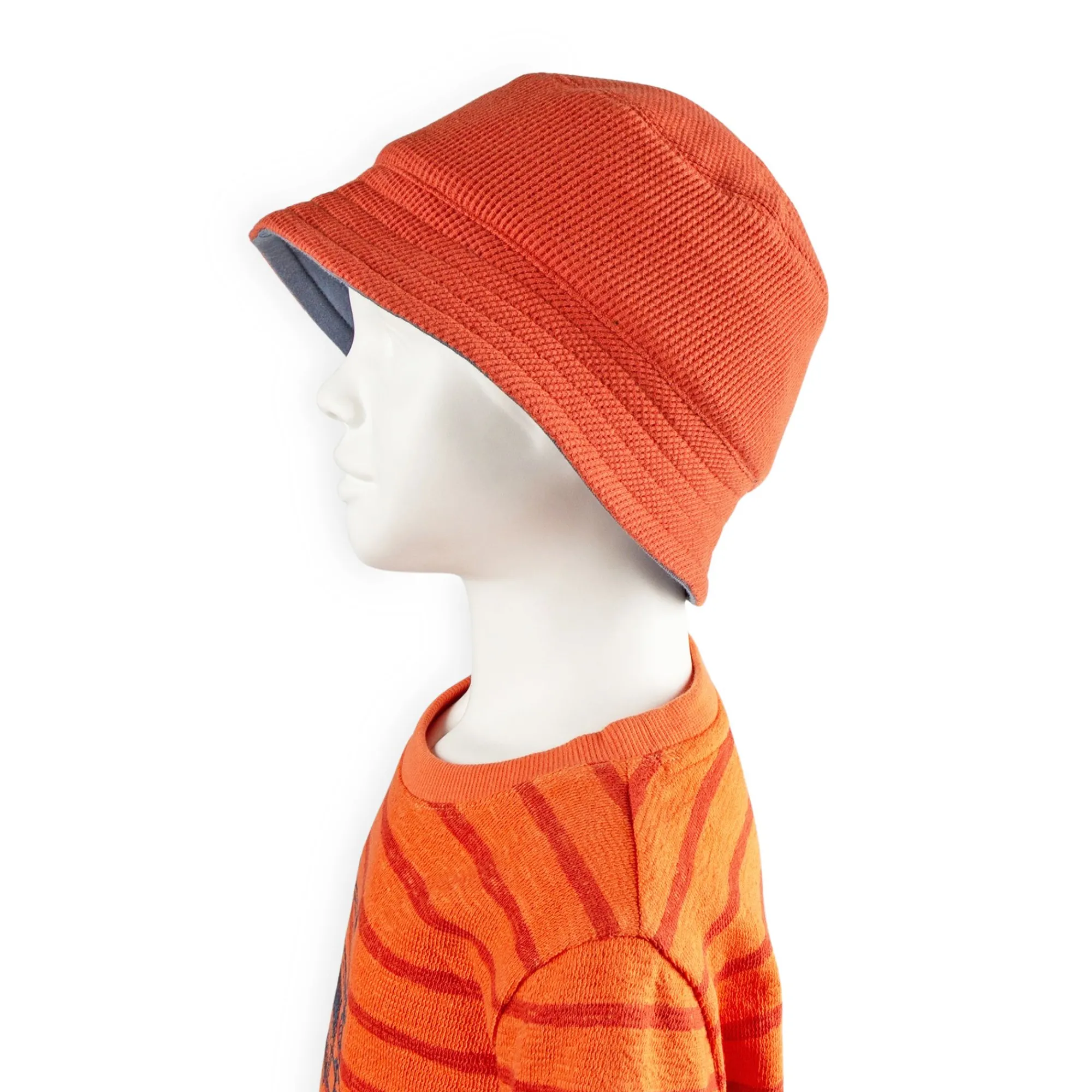 Sigikid Kollektion Wild Adventure|Kinder Wende Sommerhut Mit Krempe, Orangerot-Blau