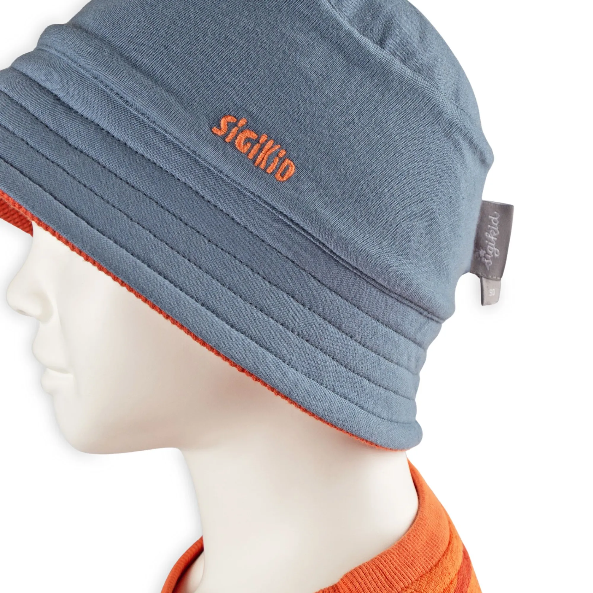 Sigikid Kollektion Wild Adventure|Kinder Wende Sommerhut Mit Krempe, Orangerot-Blau