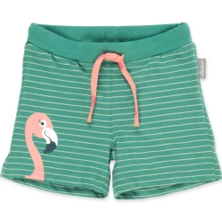 Sigikid Tag- Und Nachtwasche|Kurzer Kinder Sommer Schlafanzug Flamingo, Rosa-Grun