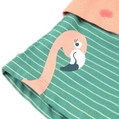 Sigikid Tag- Und Nachtwasche|Kurzer Kinder Sommer Schlafanzug Flamingo, Rosa-Grun