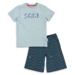 Sigikid Tag- Und Nachtwasche|Kurzer Kinder Sommer Schlafanzug Fisch Und Meer, Blau
