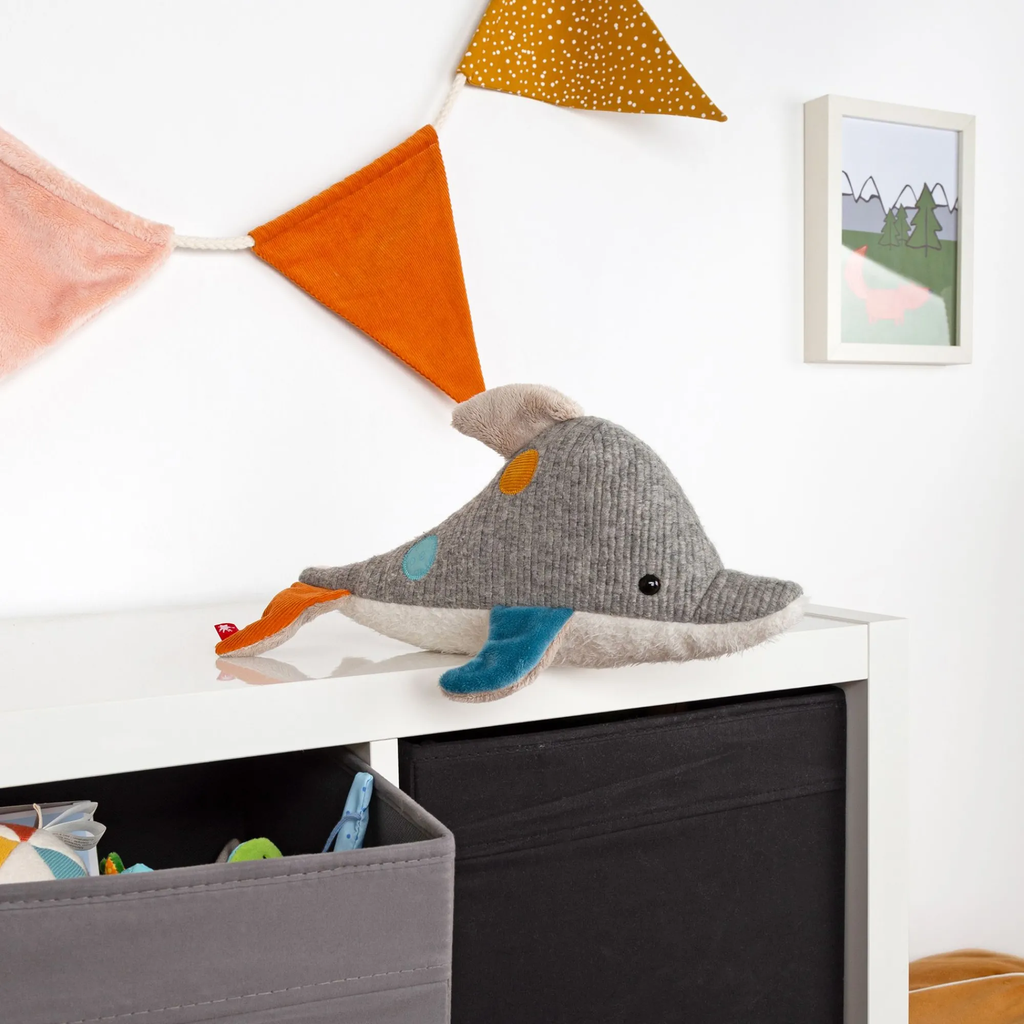 Sigikid Patchwork Sweety|Kuscheltier Delfin, Patchwork Sweety