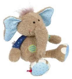 Sigikid Patchwork Sweety|Kuscheltier Elefant Blau, Patchwork Sweety