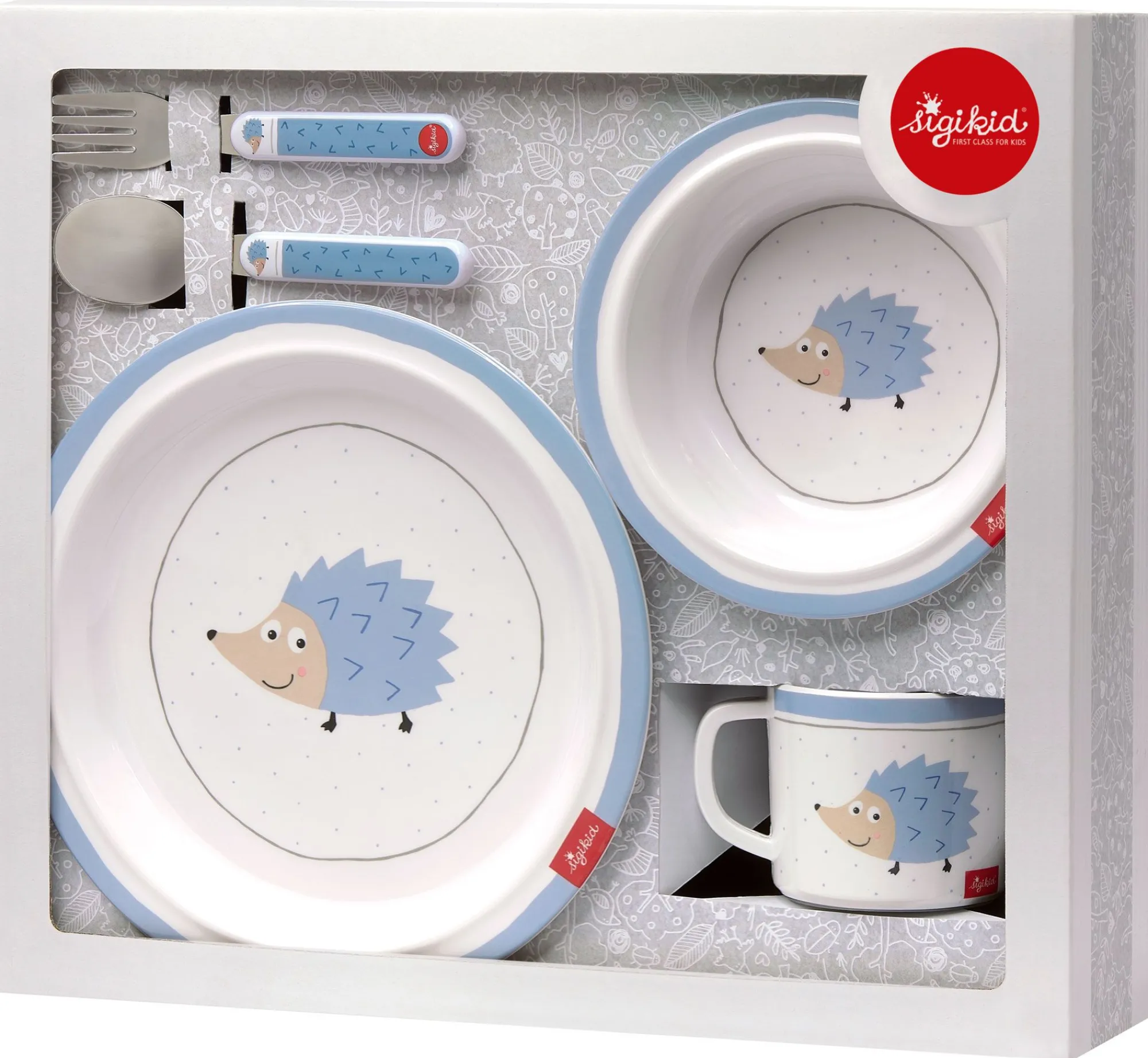Sigikid Kindergeschirr|Melamin Set Igel