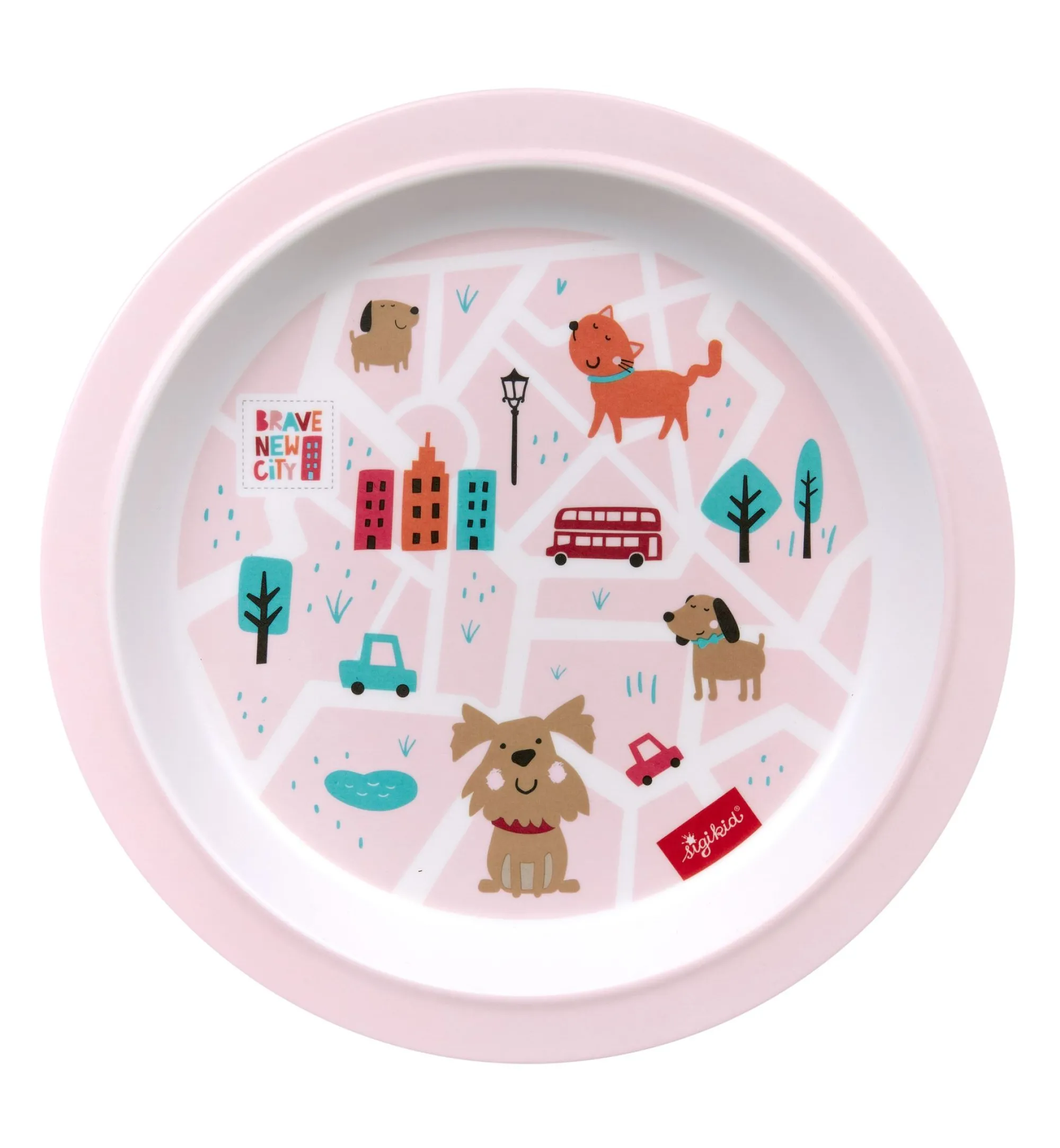 Sigikid Kindergeschirr|Melamin Set, Pink