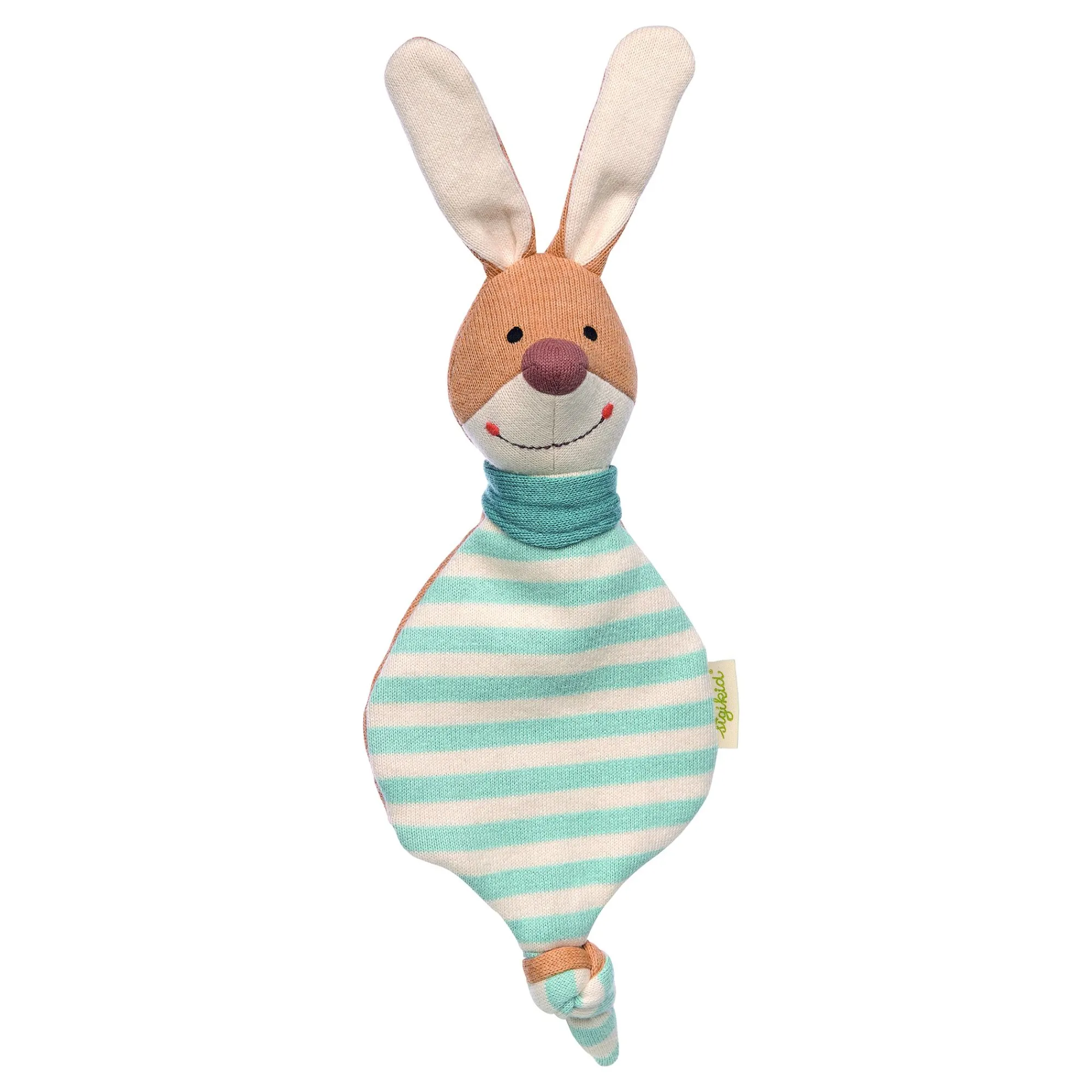 Sigikid Schnuffeltucher|Mini Strick Schnuffeltuch Hase, Green Collection