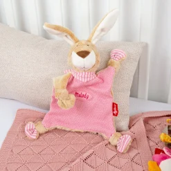 Sigikid Schnuffeltucher|Namensschnuffeltuch Hase Rosa