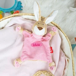 Sigikid Schnuffeltucher|Namensschnuffeltuch Hase Rosa