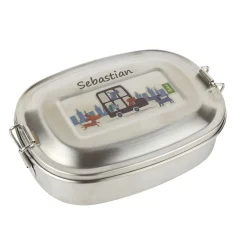 Sigikid Brotboxen|Personalisierte Brotzeitdose Hund, Edelstahl, Green Coll