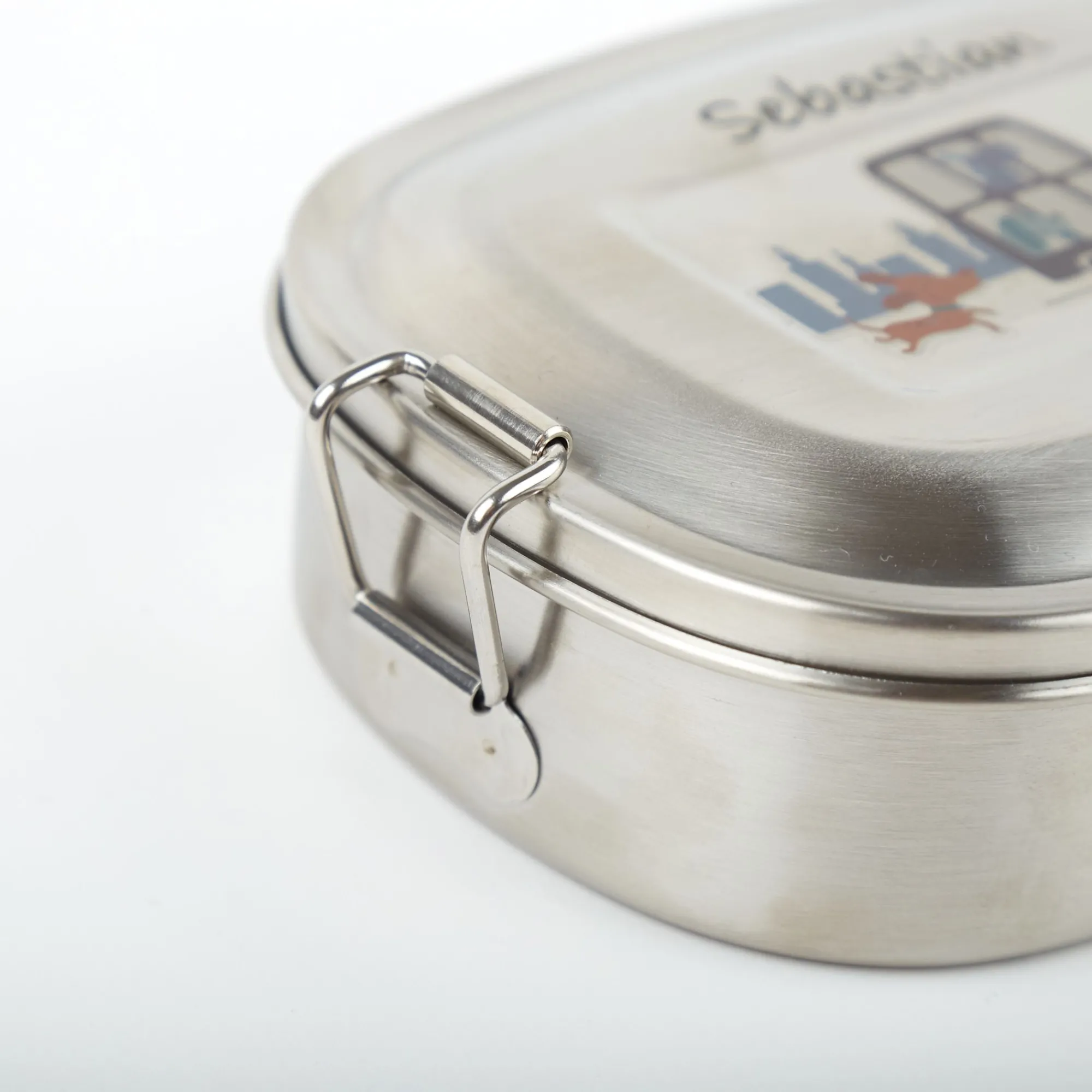 Sigikid Brotboxen|Personalisierte Brotzeitdose Hund, Edelstahl, Green Coll