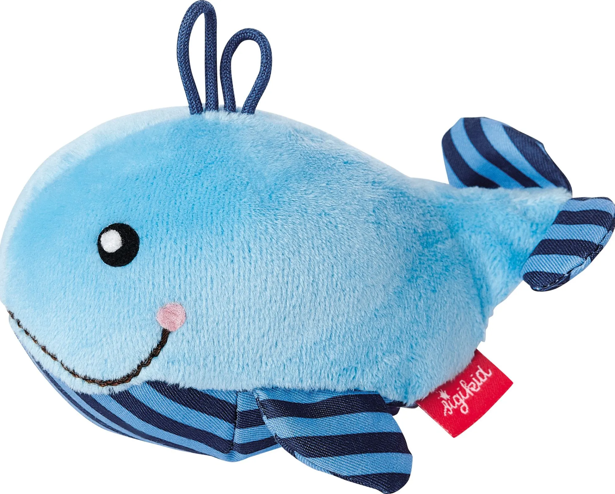 Sigikid Babyspielzeug|Rassel Wal Red Stars Collection