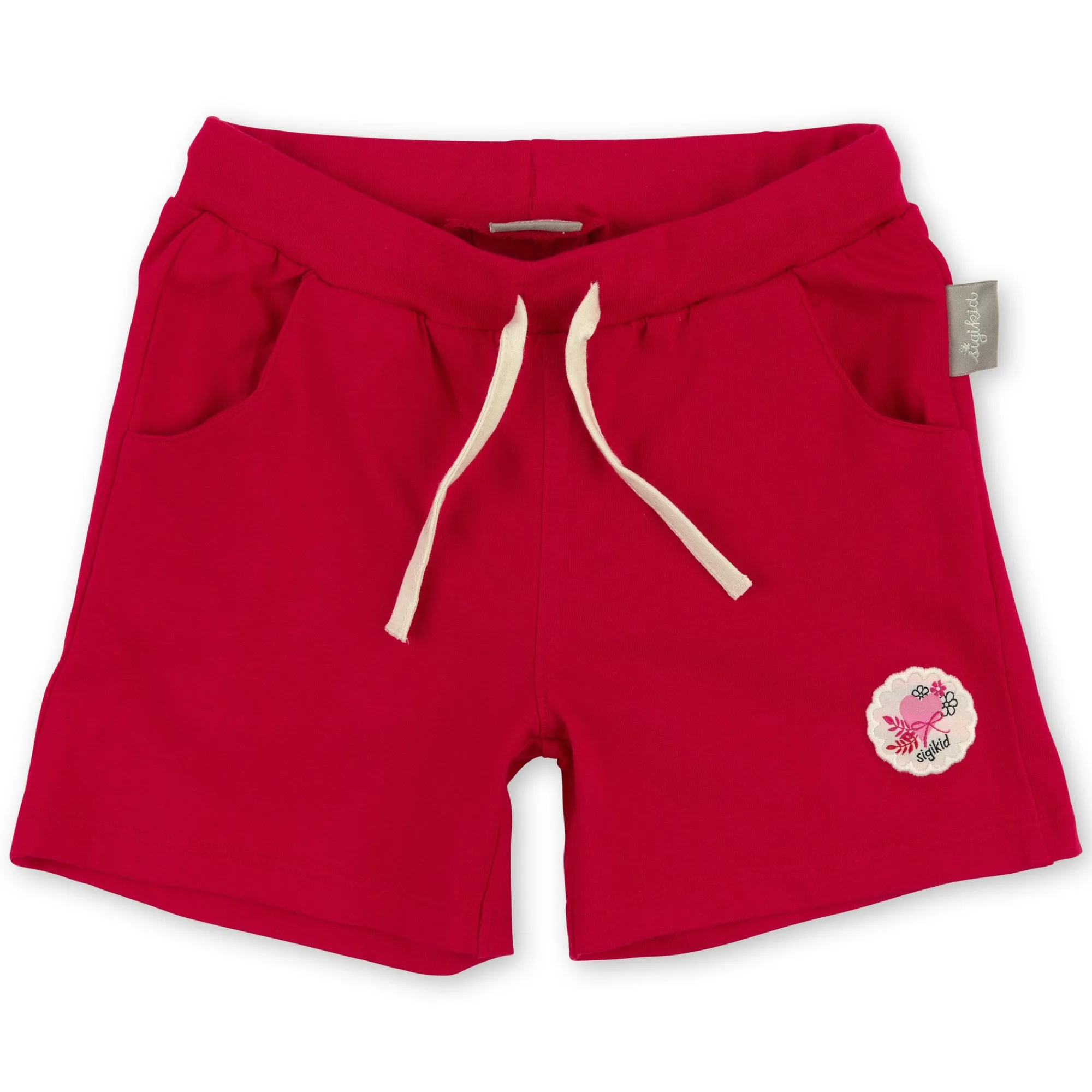 Sigikid Aktion Hosen|Rote Madchen Shorts Mit Herzchen Patch