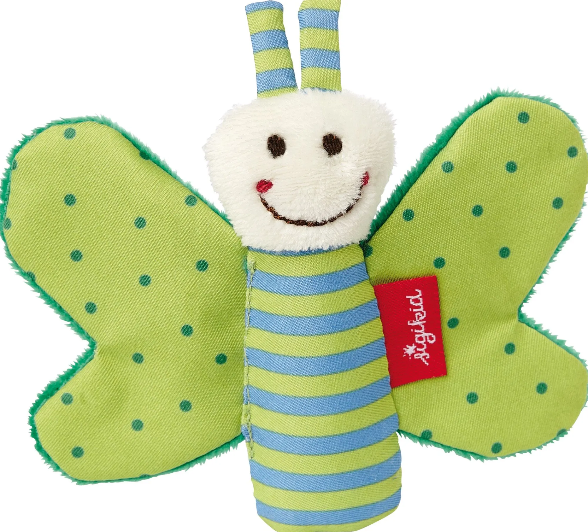 Sigikid Babyspielzeug|Schmetterling Grun, Red Stars