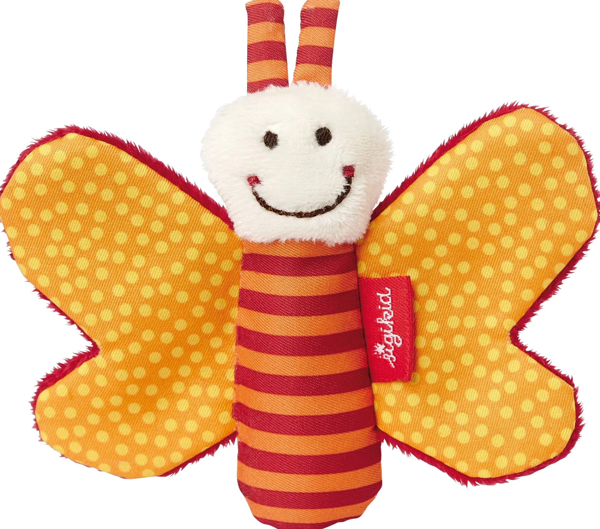 Sigikid Babyspielzeug|Schmetterling Orange, Red Stars