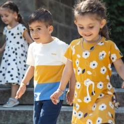 Sigikid Kollektion Tupfen Pony|Sommer Kinderkleid Mit Dunkelblauen Punkten