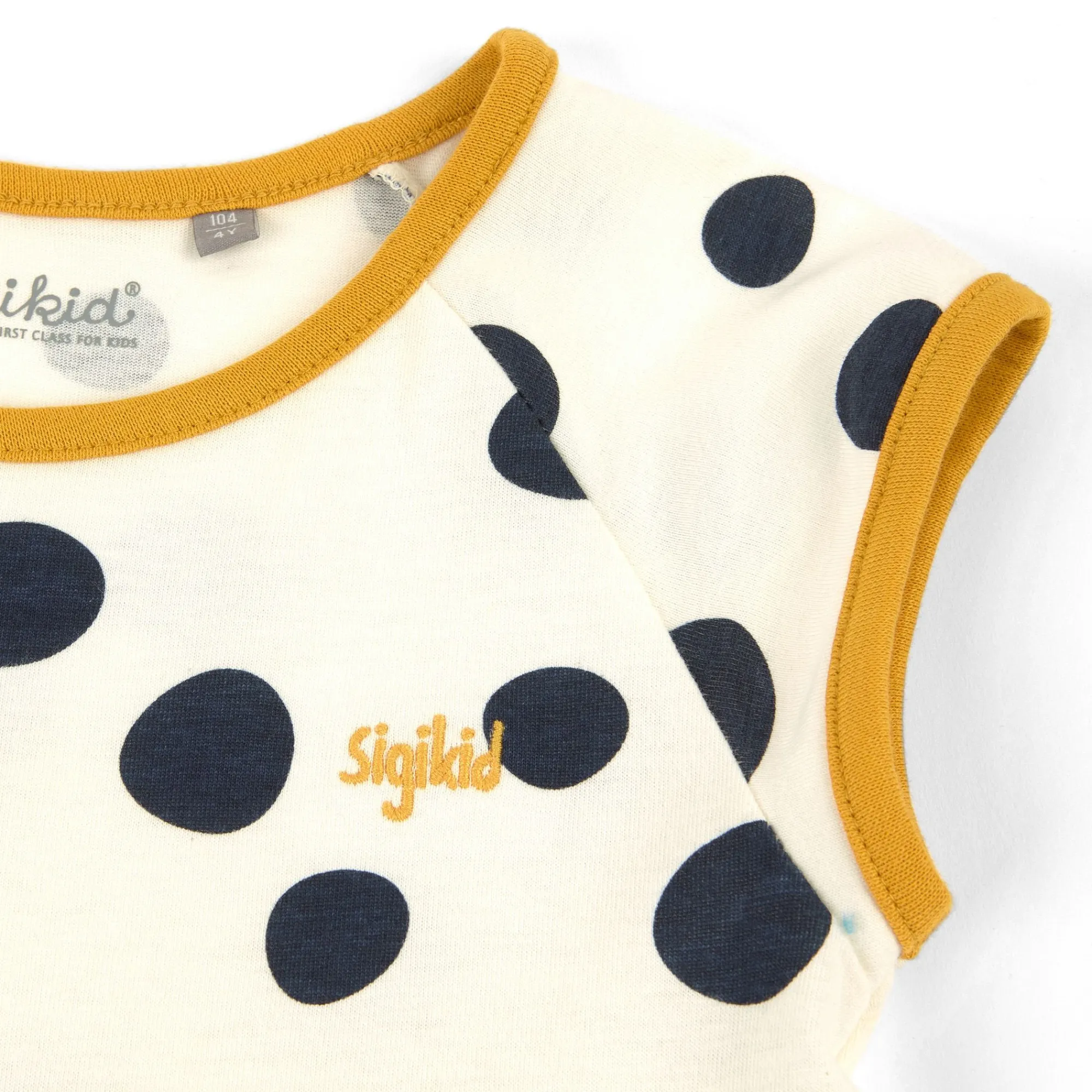 Sigikid Kollektion Tupfen Pony|Sommer Kinderkleid Mit Dunkelblauen Punkten