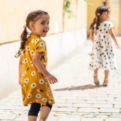 Sigikid Kollektion Tupfen Pony|Sommer Kinderkleid Mit Dunkelblauen Punkten