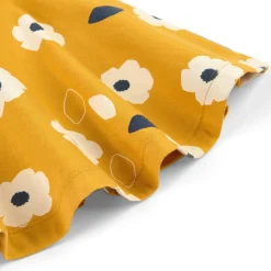 Sigikid Kollektion Tupfen Pony|Sommer Kinderrock In Gelb Mit Blumchen Print