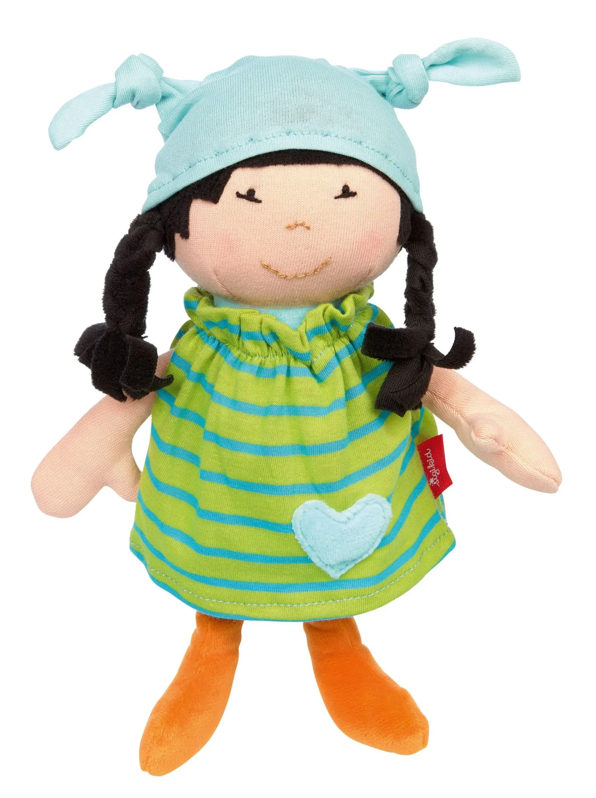 Sigikid Puppen & Handpuppen|Stoffpuppe Brenda Bilipup, Grun Gestreift