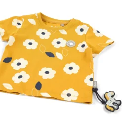 Sigikid Kollektion Tupfen Pony|T-Gelbes Baby T-Shirt Mit Blumchen Bedruckt