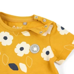 Sigikid Kollektion Tupfen Pony|T-Gelbes Baby T-Shirt Mit Blumchen Bedruckt