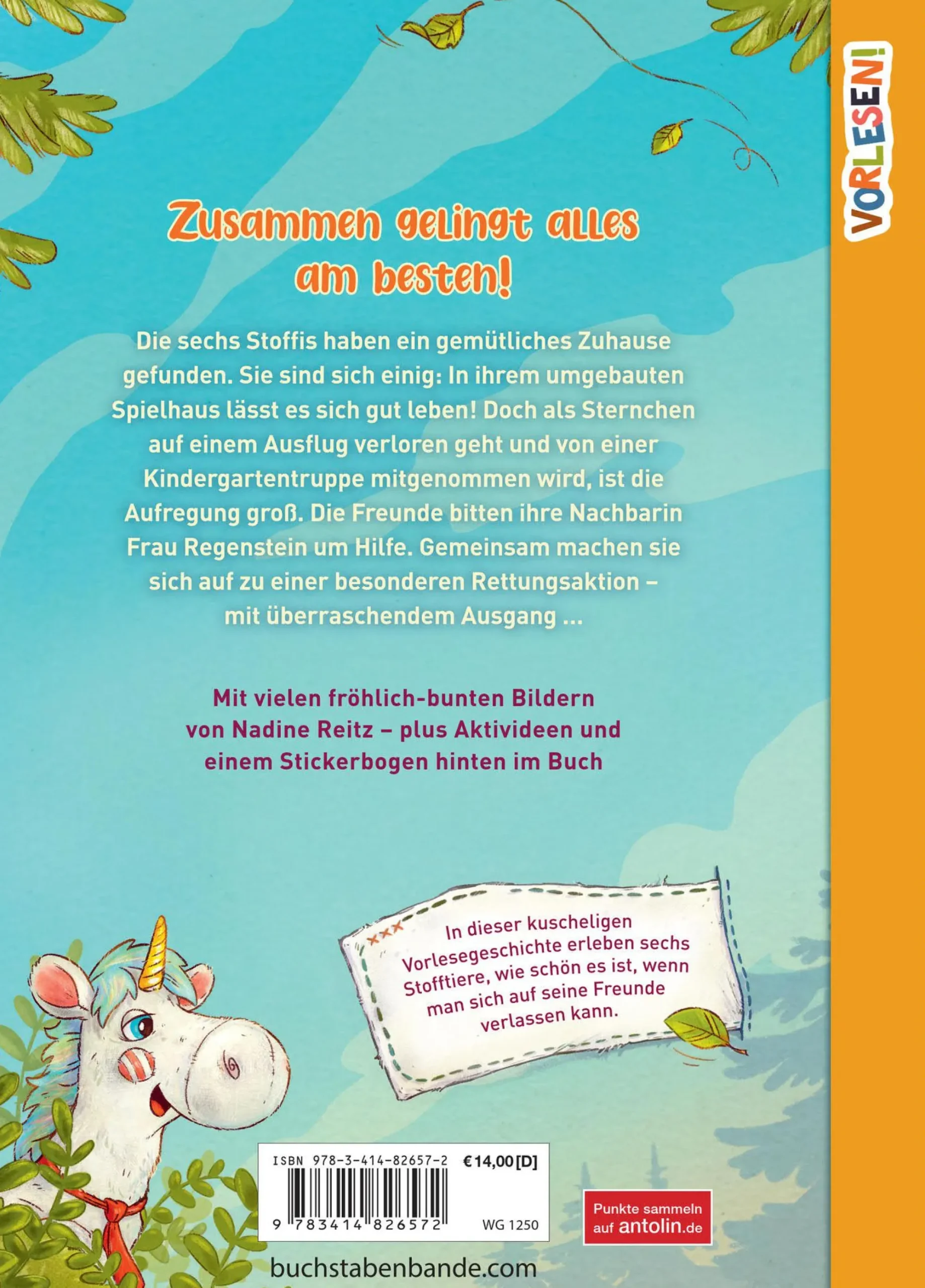 Sigikid Die Stoffis|Vorlesebuch Die Stoffis - Band 2 - Alle Fur Einen